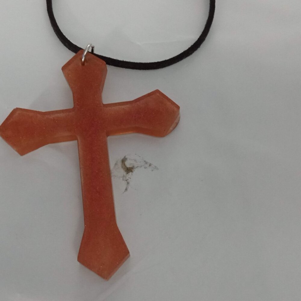 Handmade Orange Cross - Picture 3 of 3